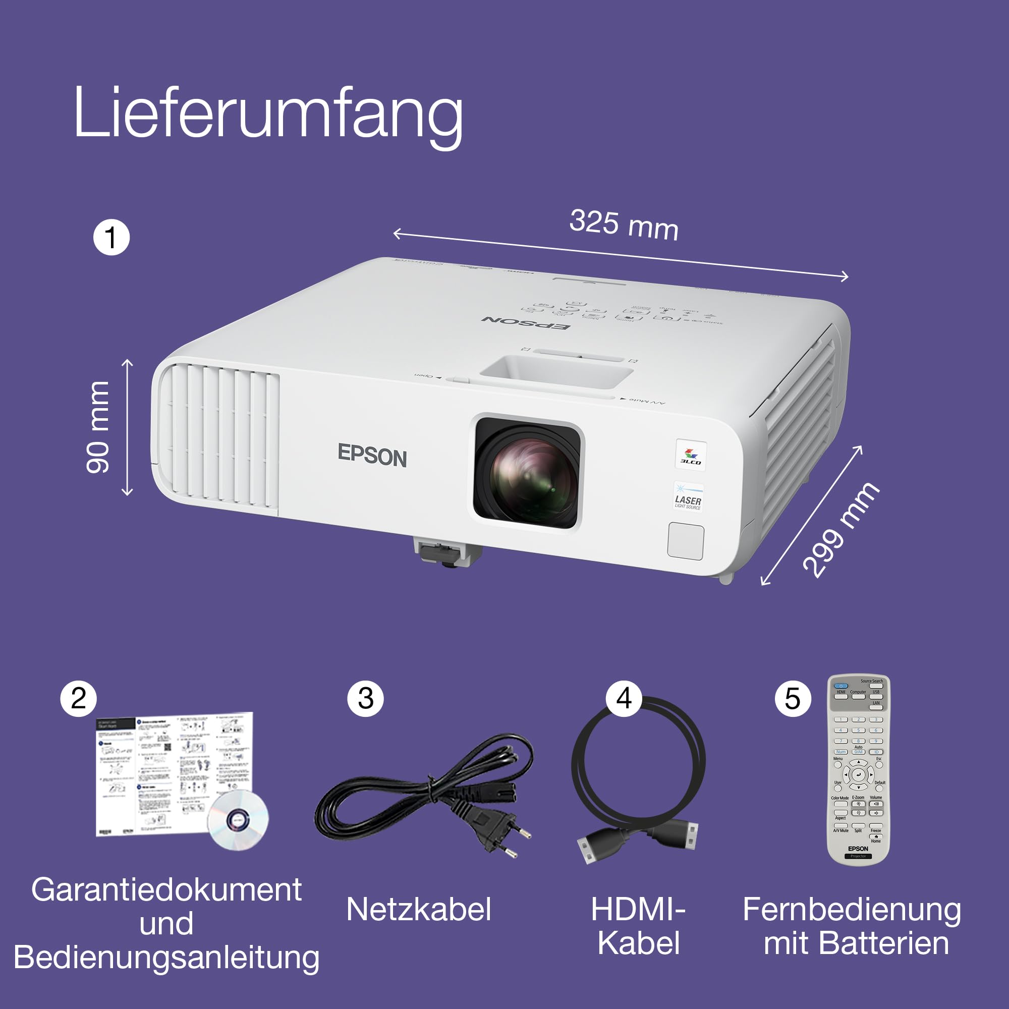 Epson EB-L270F Laserprojektor | Full HD 1080p | Für Business und Bildung