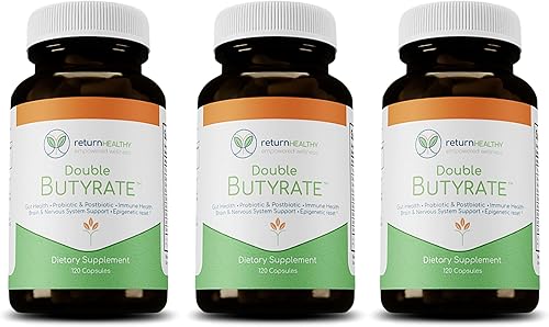 Miniatura 8 de Suplemento de doble butirato para la salud intestinal Suplementos digestivos probióticos y posbióticos para apoyo intestinal Mejora la función