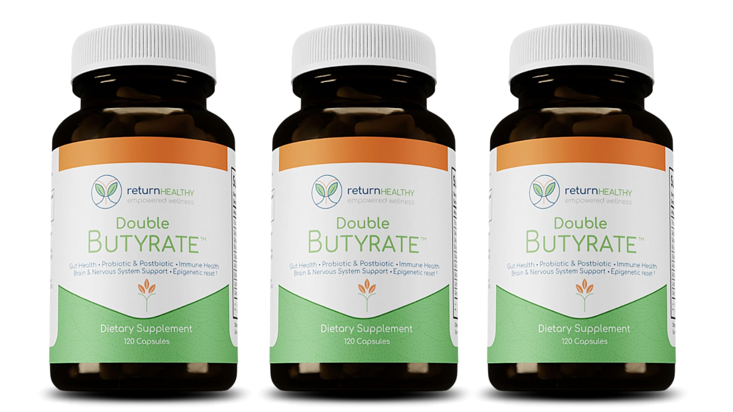Double Butyrate Gut Health Supplement Probiotic Postbiotic Digestive Supplements for Gut Support Enhances Immune Brain Nervous System Function