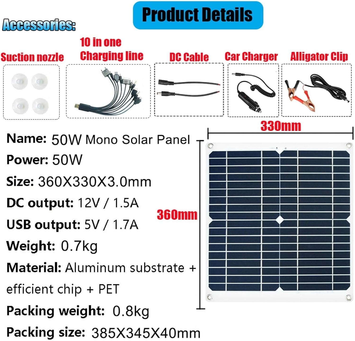 Solar Panel Kit with Inverter, 12V to 220V Converter, 50A Charge Controller, Smart Solar Generator for Home Grid System, Efficient Energy Solution