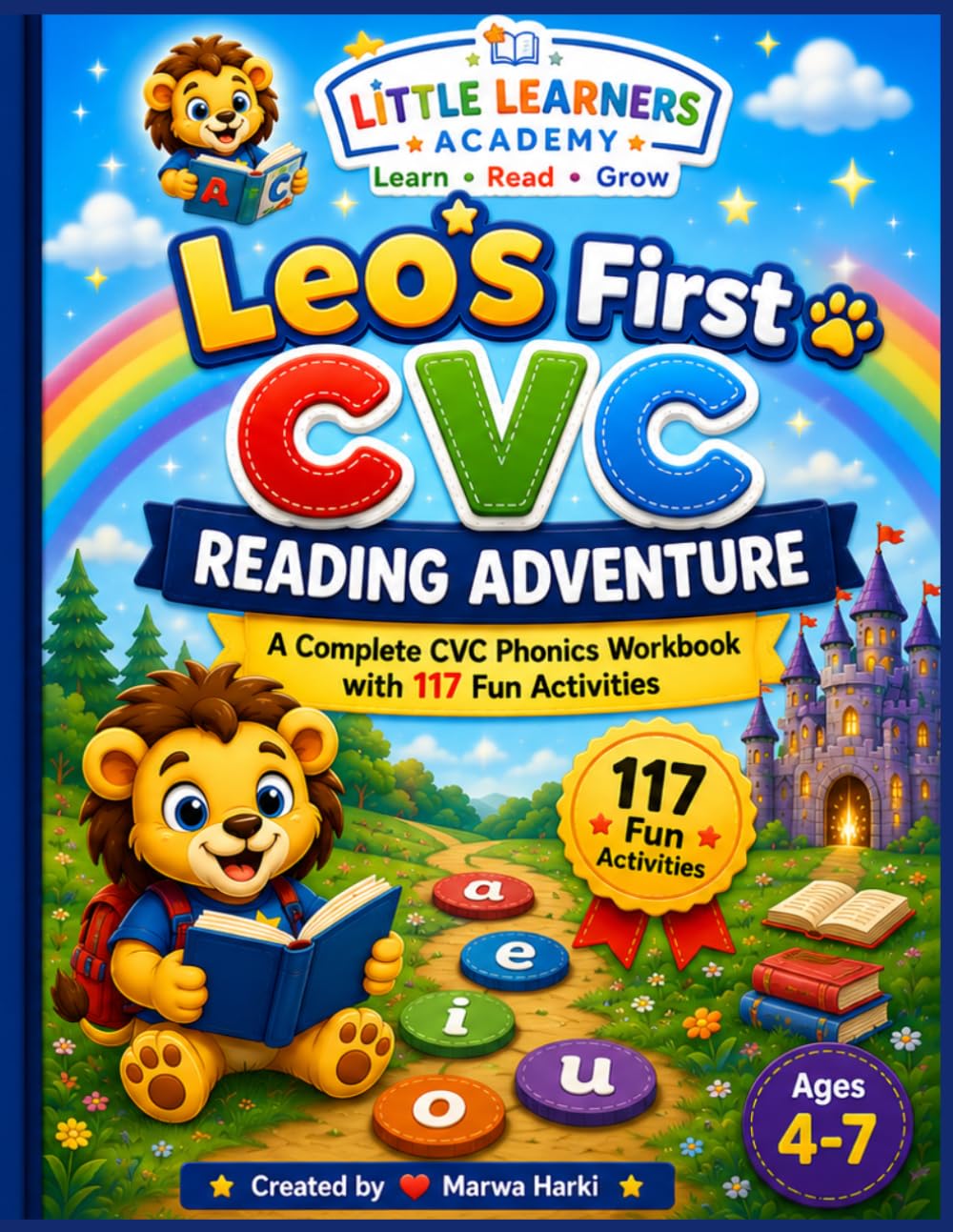 Little Learners Academy Leo's First CVC Reading Adventure: A Complete Phonics Workbook with 117 Fun Activities for Ages 4–7