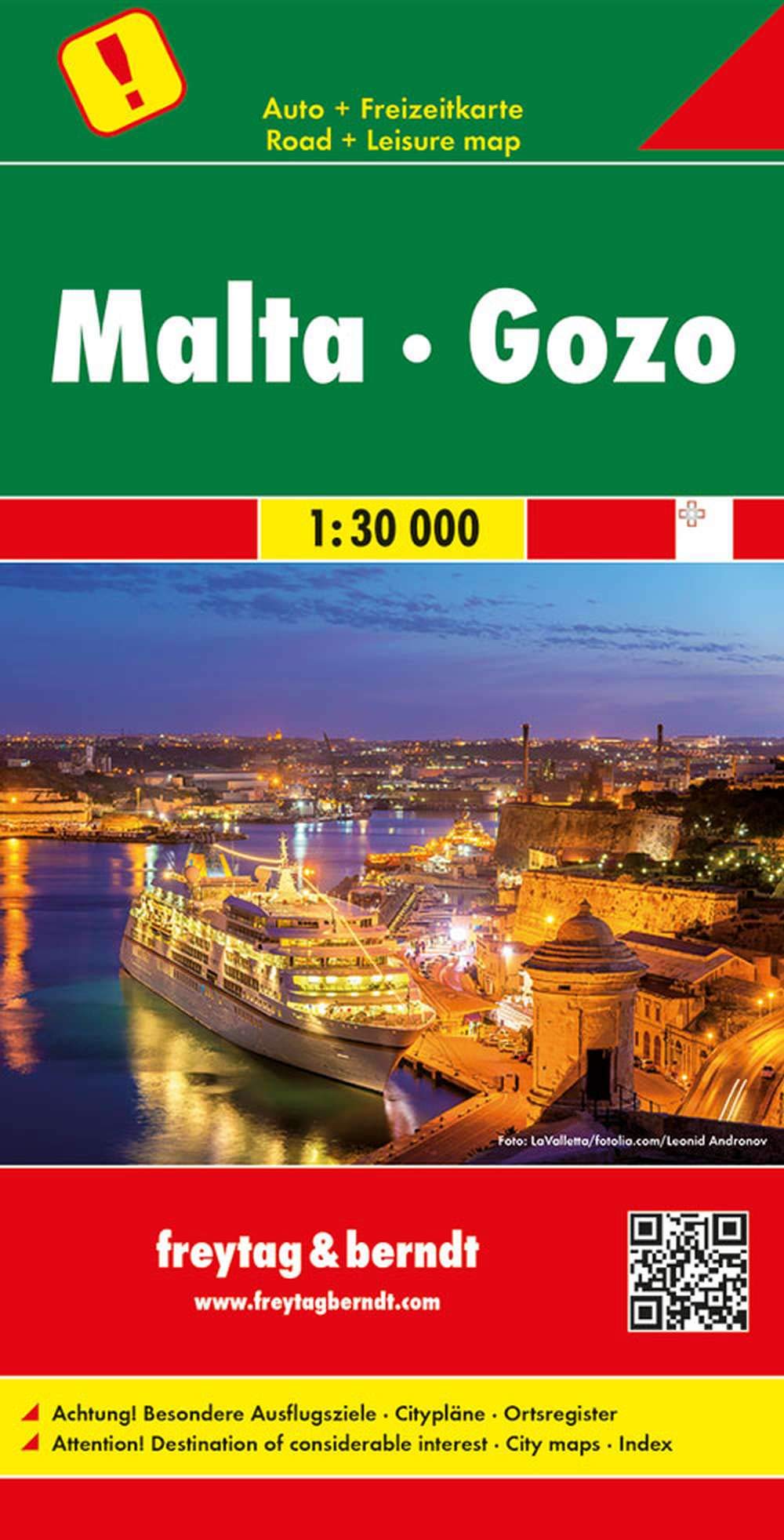 Malta & Gozo f&b: Wegenkaart 1:30 000