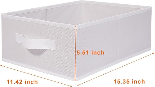 Miniatura 44 de JAKAGO Fabric Storage Bins set of 4 Rectangle Storage Baskets with Handle Foldable Closet Organizer for Clothes Towel bedding Books Collapsible