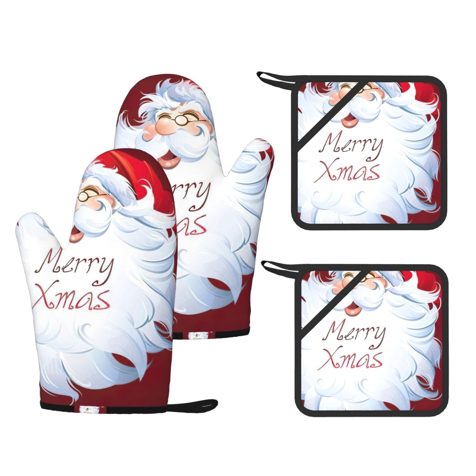 Gants de cuisine anti-brûlure 500 degrés style Noël
