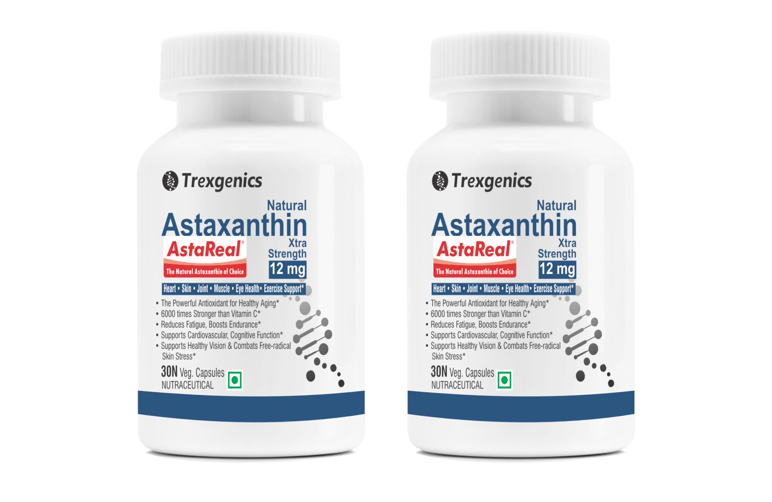 Trexgenics ASTAREAL ASTAXANTHIN 12 mg from Japan (from 300 mg extract) Heart, Skin,Joint, Muscle, Eye, Exercise Support (12mg, 30 x 2 = 60 Capsules))-image-22