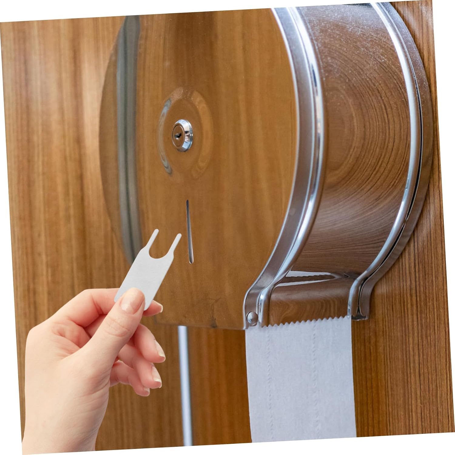 PRETYZOOM Tissue Dispenser Key for Office Commercial Use Keys for Paper Towel Dispenser Toilet Tissue Dispenser Stylish Space Efficient Design for Restrooms