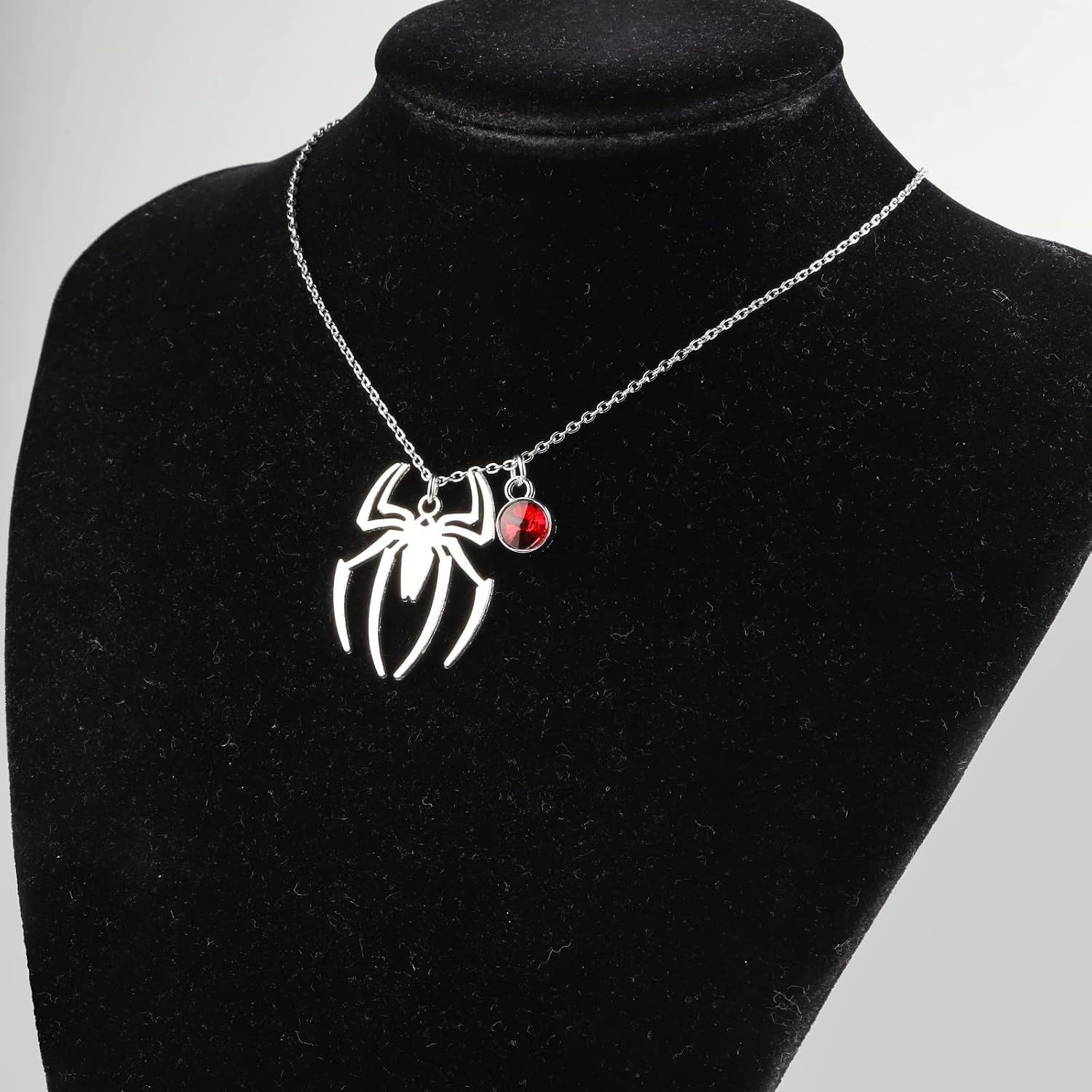 KUIYAI Spider Movie Merchandise Charm Necklace - Inspirational Gift For Fans With Great Responsibility Comes Great Power