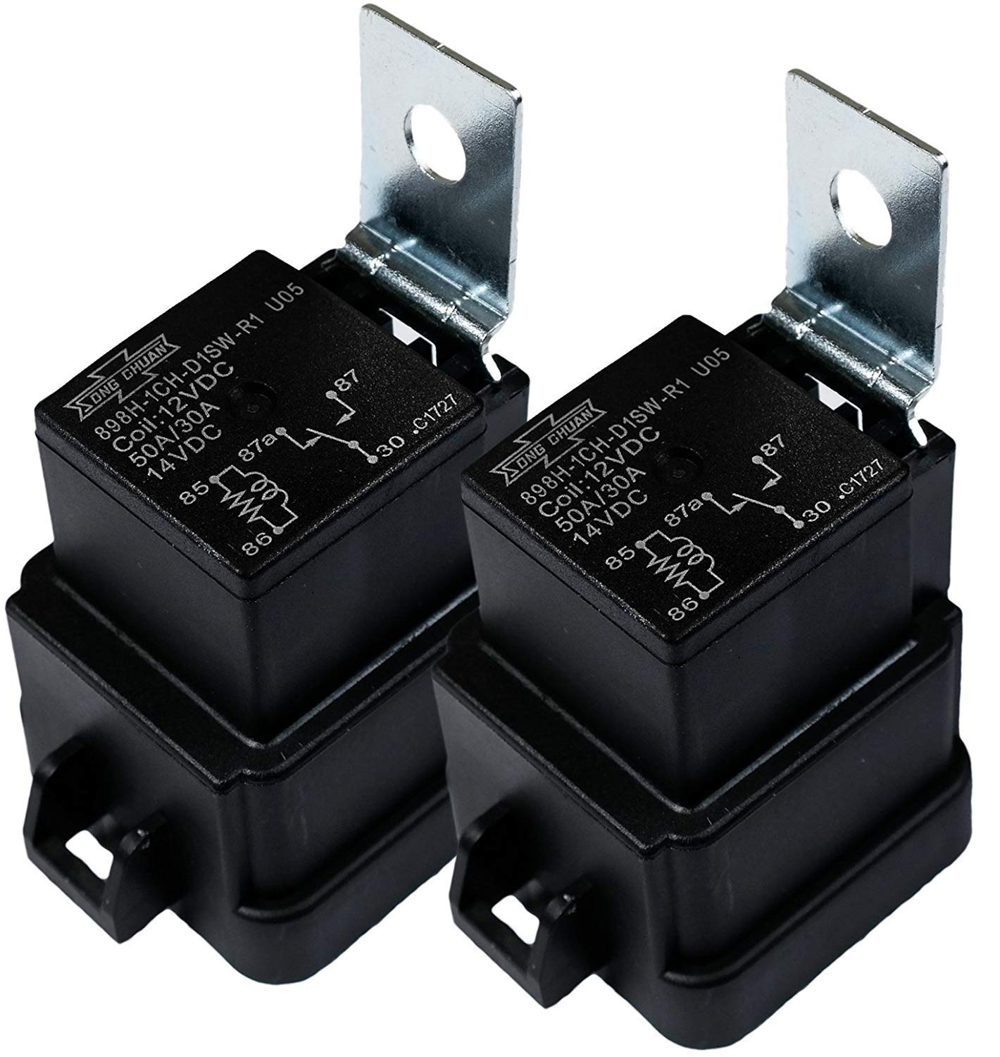 Song Chuan Automotive Relay, 12VDC 30 A, Weatherproof Replace HELLA # GM 12193611 (Pack of 2)