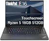 Lenovo ThinkPad E16 pantalla táctil 16", AMD Ryzen 5 7530U, 16GB RAM, SSD 512GB | Laptop para negocios, FHD+ IPS antirreflejo, > Ultra 5 125U, carga rápida, teclado numérico, Ethernet, Win 11 Pro con Copilot 1