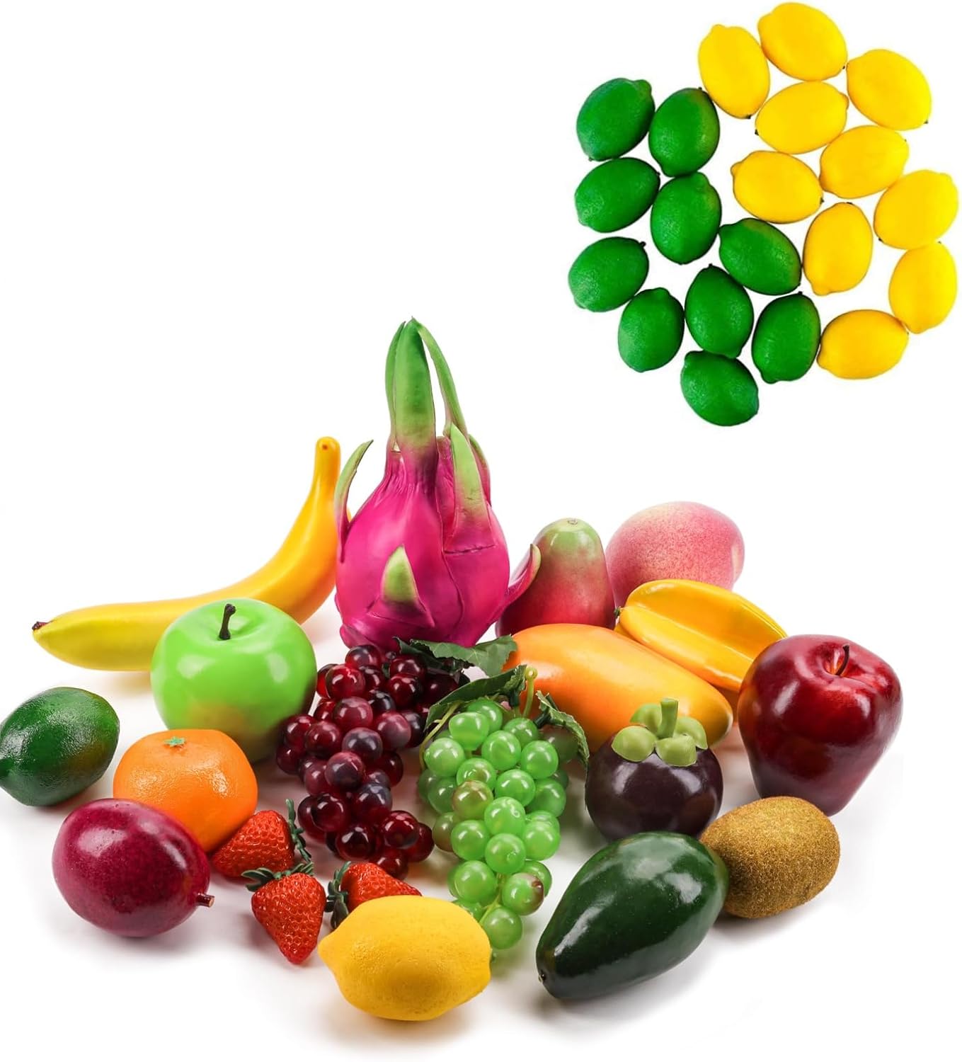 Toopify Fake Fruit Artificial Lemons and Strawberry