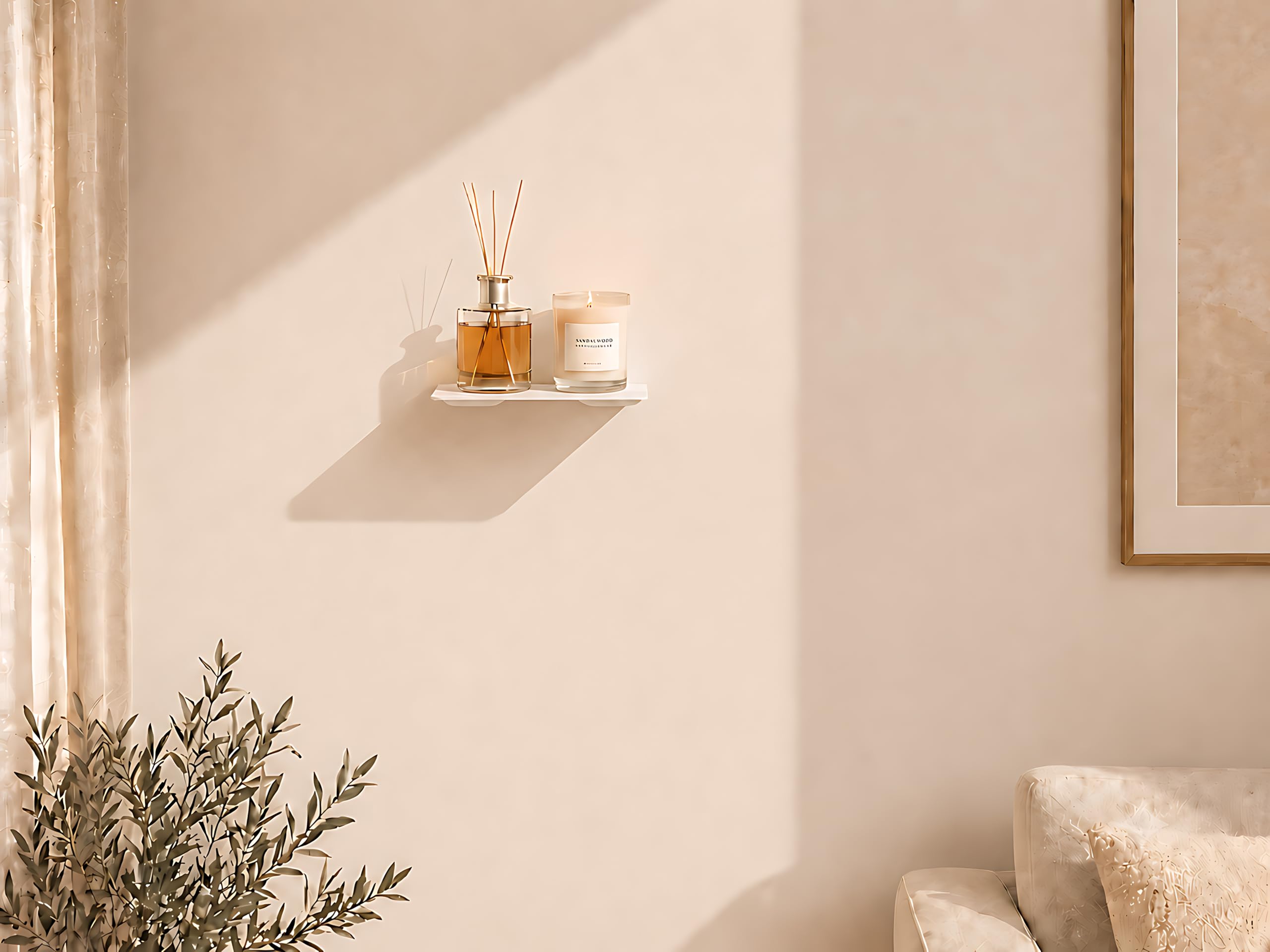 Audace Orizzonte – Wandregal aus Stahl, Mattweiß, 30 cm | Schweberegal für Bad, Wohnzimmer, Schlafzimmer, Flur | Belastbar bis 10 kg | Made in Italy