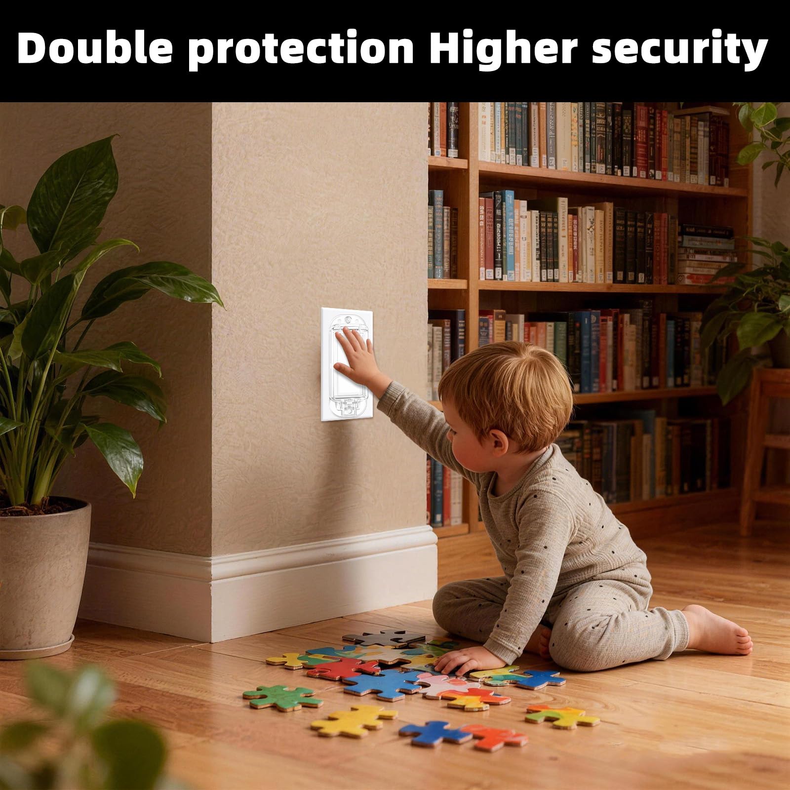 Penitue 4pcs Light Switch Guard Cover, Child Proof Rocker Switch Protector with Screws Baby Safety Lock Cover Plate for Home Office Living Room Light Switches to Avoid Accidentally Turned On or Off - 5