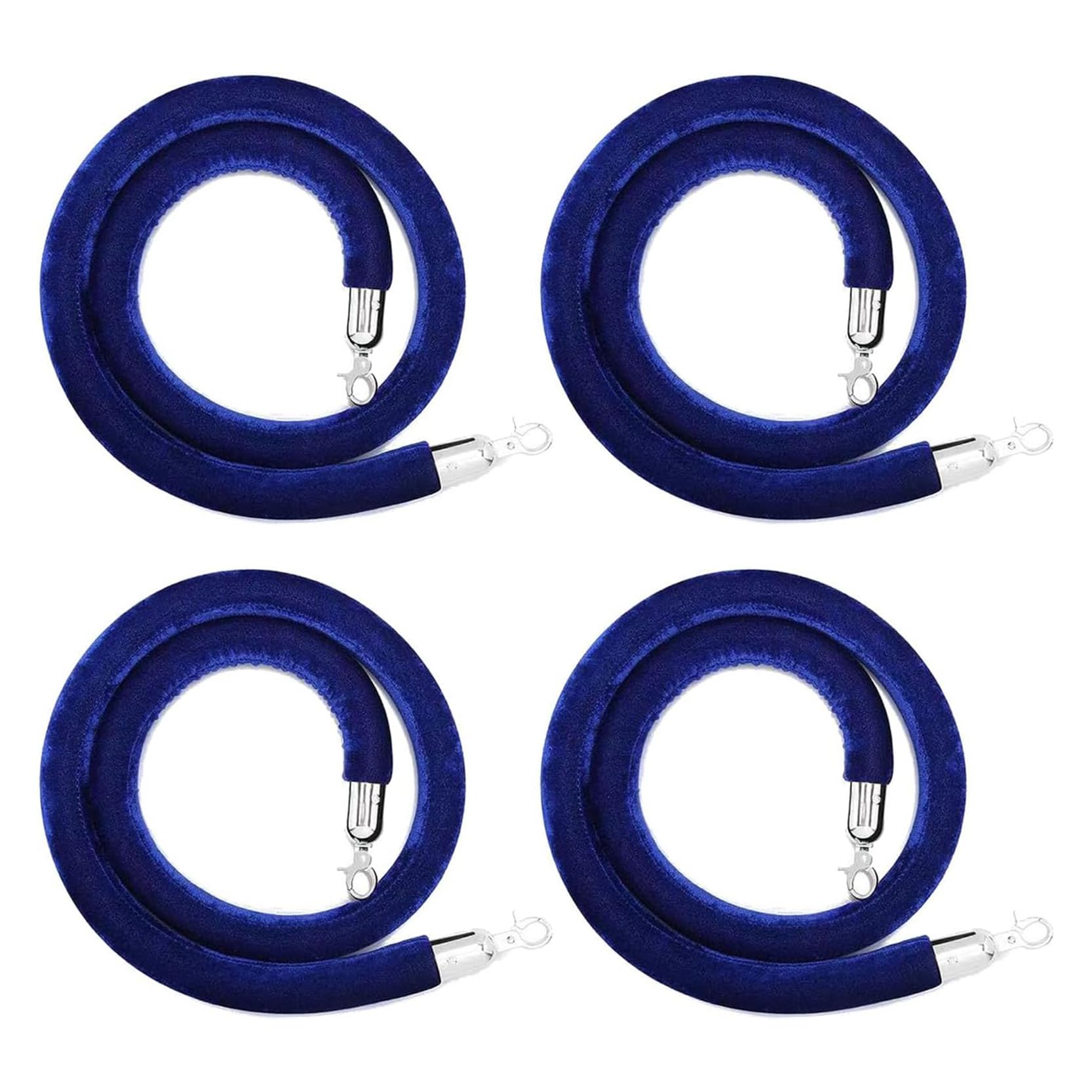 WQPMNYG Velvet Stanchion Rope with Polished Hooks for Crowd Control in Theaters and Events