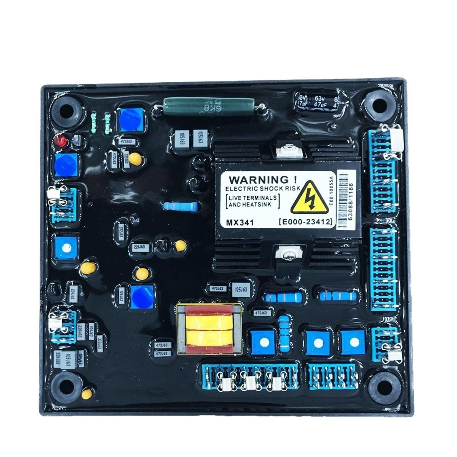 1 Uds MX341-2 E000-23412 AVR MX341 E000 23412 generador estabilizador y regulador de Voltaje automático Placa módulo Control(MX341 Red Cap)