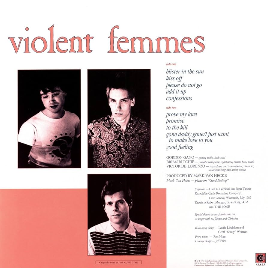 violent femmes 1983年リリース 180g重量盤 Amazon.co.jp: VIOLENT FEMMES [Analog]: ミュージック