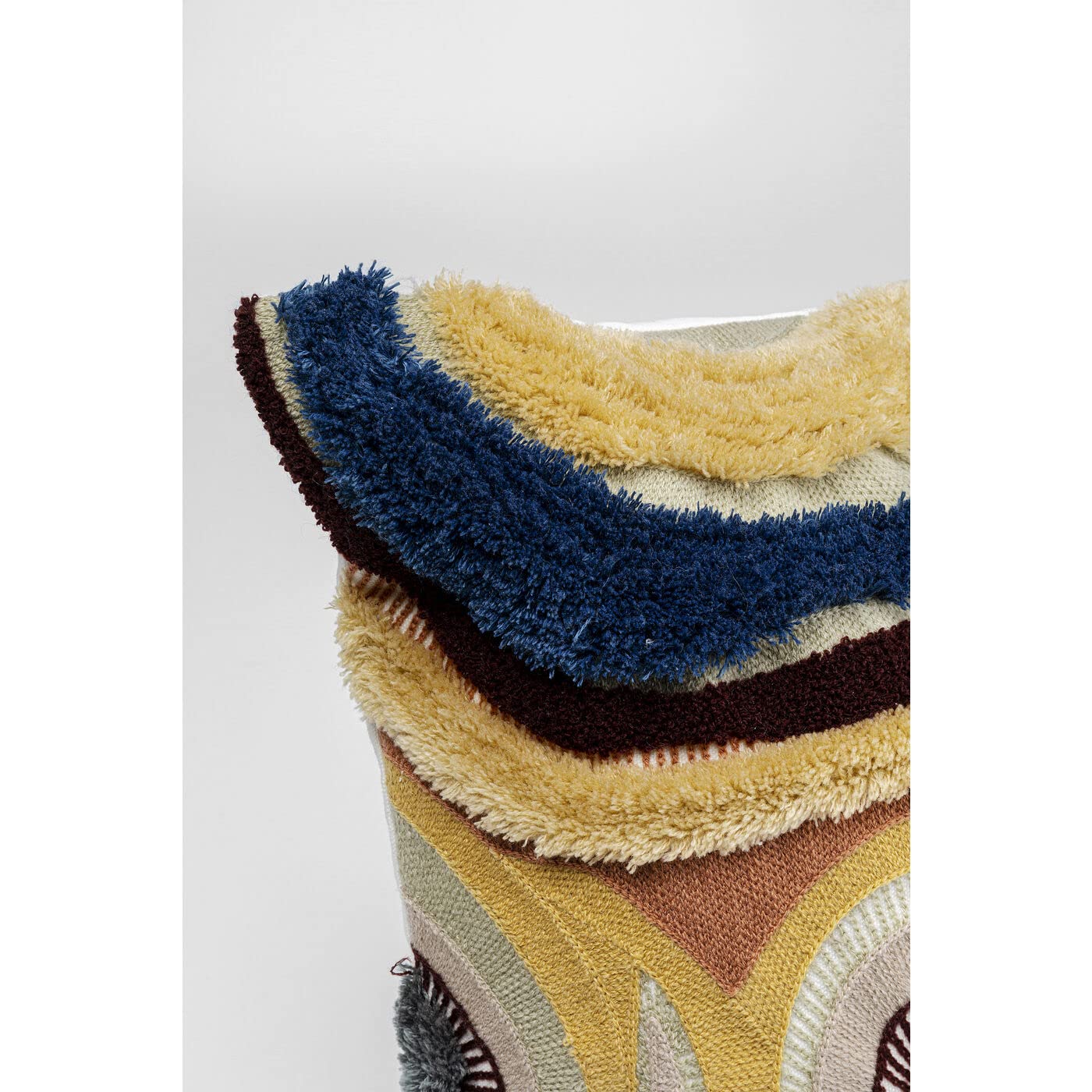 Kare Design Kissen Lava Braun, Accessoire, Deko-Kissen, Wellenmuster, Sofakissen, mit Reisverschluss, 45x45cm (LxB)