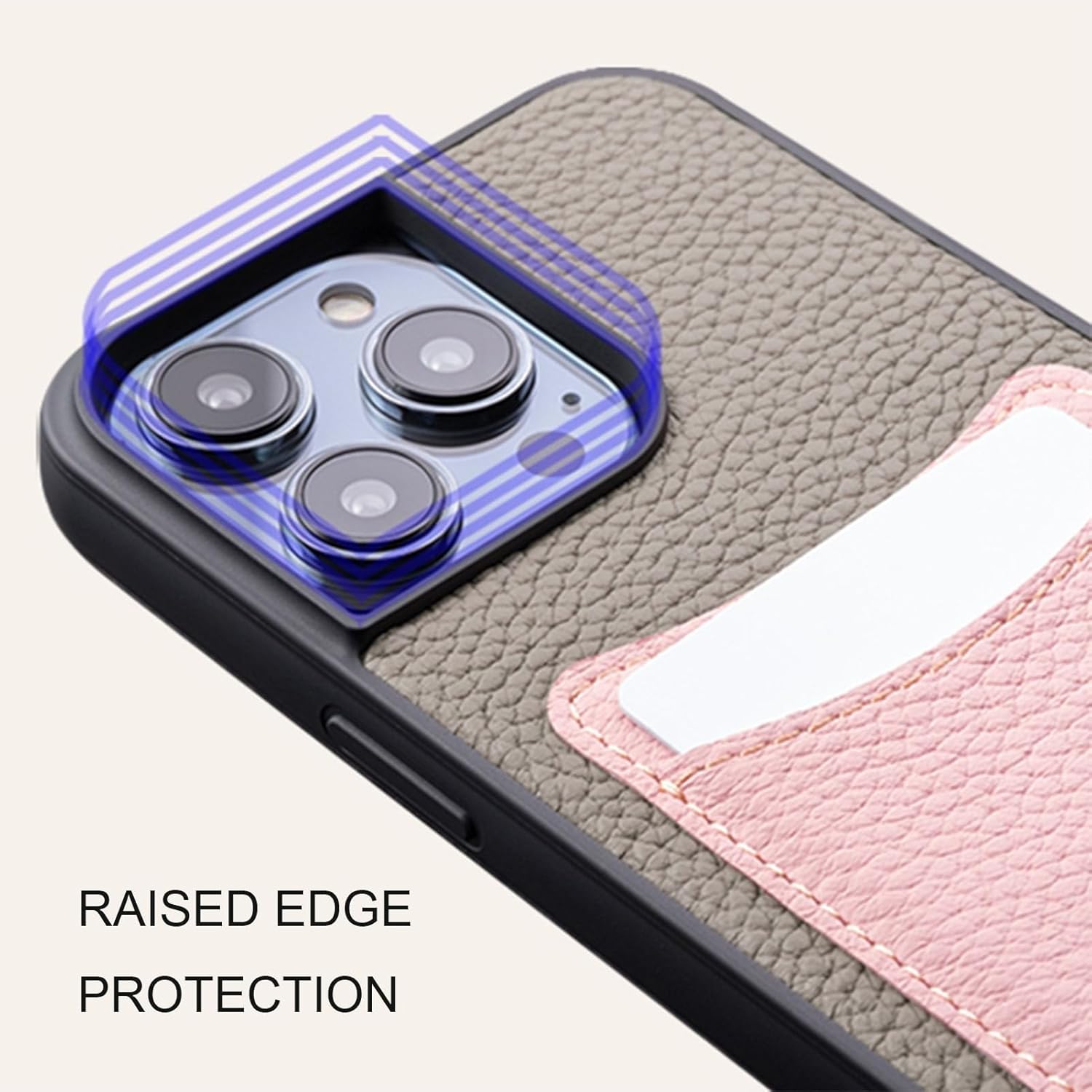 Color-Block Leather Case for iPhone 17/17 Air/17 Pro/17 Pro Max, Litchi Texture Card Slot Cover, Slim Anti-Drop Classic Shell(Brown,17 Air)