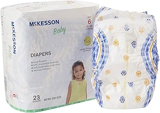 McKesson Baby Diapers, Size 6 (Over 35 lbs), 23 Count, 4 Packs, 92 Total