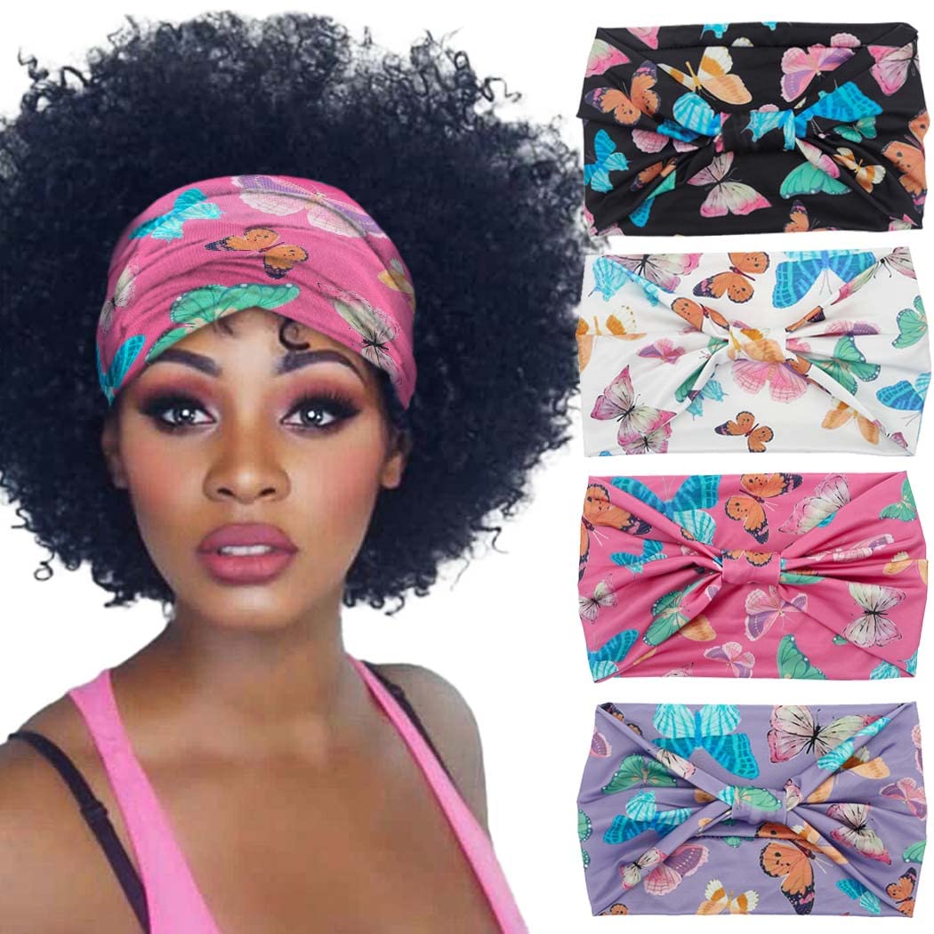 Boho Butterfly Headbands - Floral Printed Hair Accessories