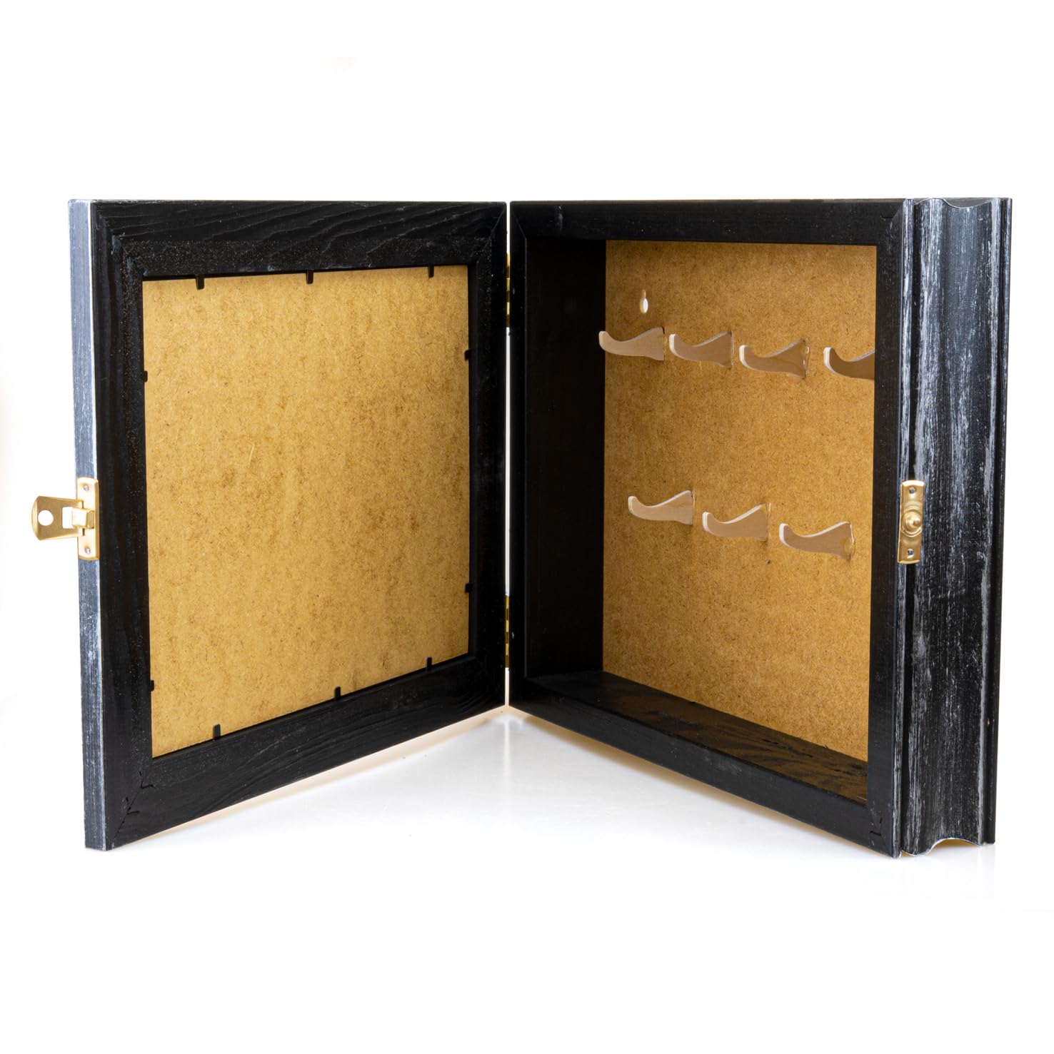 Schlüsselkasten aus Holz, Hängeschrank mit Schlüsselbrett, Wandorganizer für Schlüsselaufbewahrung, Schlüsselschrank Vintage-Optik, Holzschlüsselbox