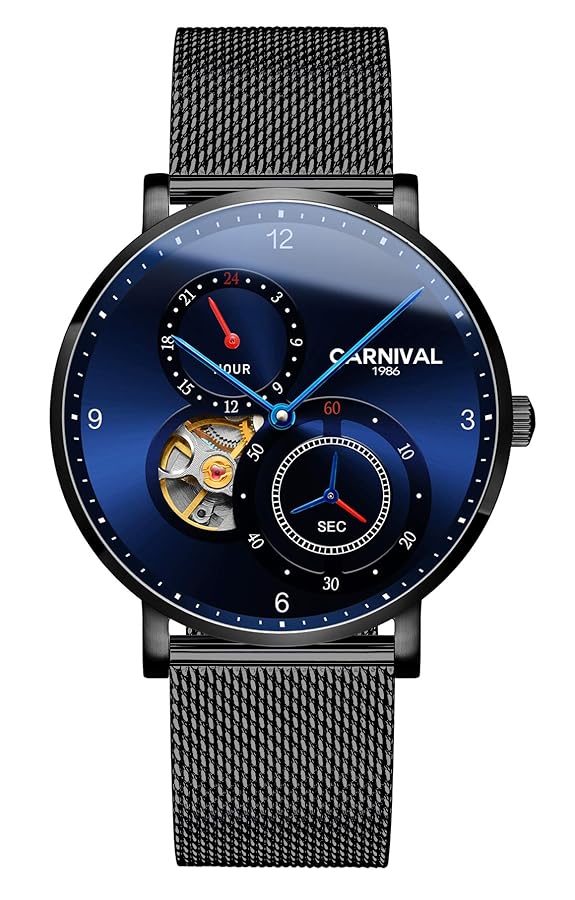 Amazon.co.jp: （Carnivalカーニバル）腕時計 自動巻き スケルトン 24 