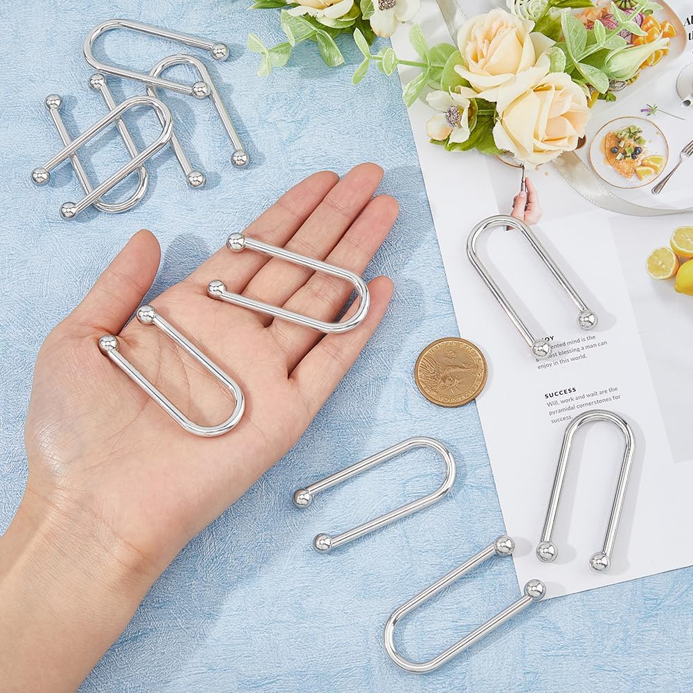 SUPERFINDINGS Alloy Bikini Clips U Shape Ring Buckle Metal Bra Connector Linker Bikini Buckle for Swimwear Front Clasp image 3