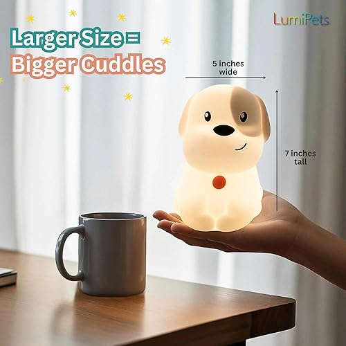 Miniatura 57 de Lumipets Benny The Bear - Luz nocturna de silicona blanda para niños Bonita luz nocturna con control remoto y control táctil para niñas y niños