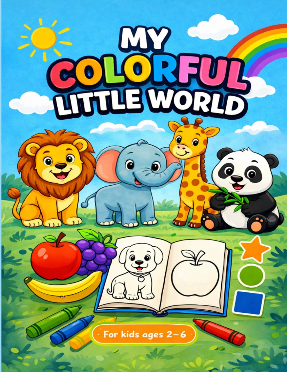 My Colorful Little World: All In One Super Fun Coloring Book for kids Ages 2-6