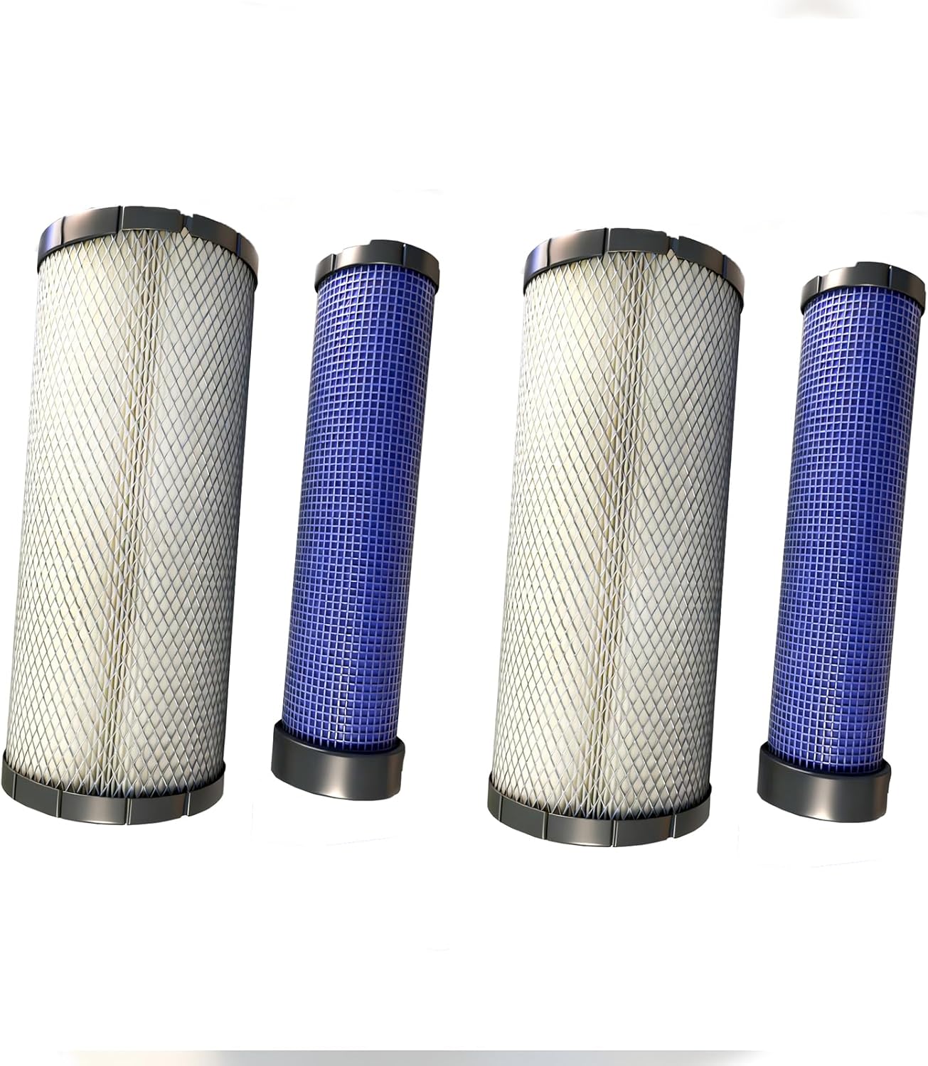2pcs Air Filters Compatible with Donaldson Kubota John Deere Toro P827653 P829332 6666375 6666376 59800-26110 3A111-19130 AP33330 AP33331 108-3814 108-3816