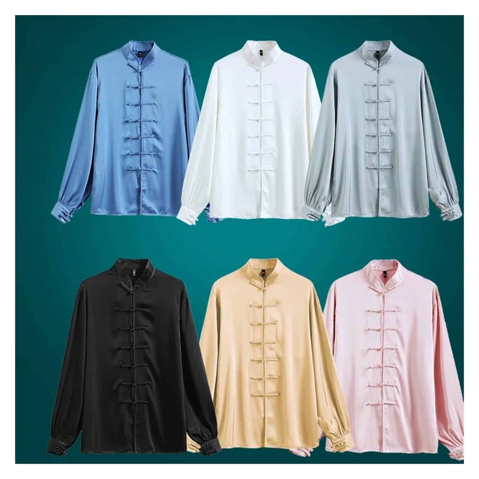 Traje De Artes Marciales Traje de Tai Chi de seda de hielo de verano, uniforme de Tai Chi, ropa de ejercicio de Wushu de manga larga, ropa tradicional