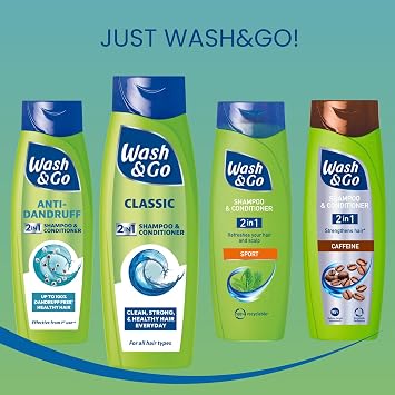 Wash & Go Classic 2in1 Shampoo and Conditioner, 290ml x 9 bottles