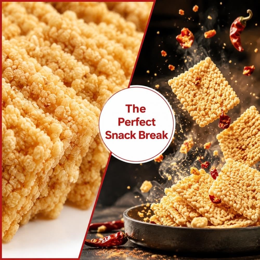 Crackers Di Riso Glutinoso Piccanti Snack in Scatola da 500g
