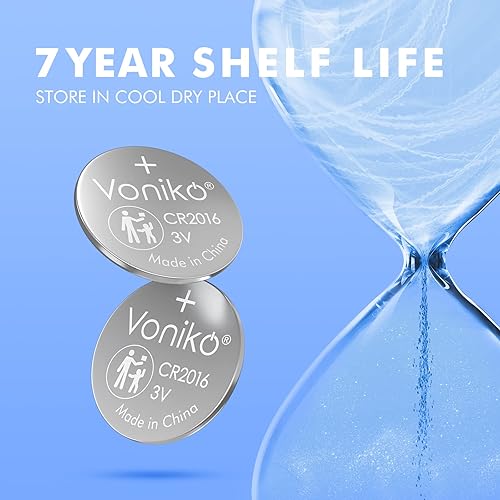 Miniatura 4 de Voniko Paquete de 10 baterías de 3 voltios 2016  Pilas de botón 2016  Batería de litio CR2016 de moneda de 3 voltios  7 años de vida útil