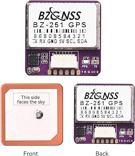 Miniatura 8 de BZGNSS BZ-251 FPV Módulo GPS - Dual Protocolo M10 Drone GPS para RC FPV Drone Racing de ala fija de largo alcance compatible con controlador de