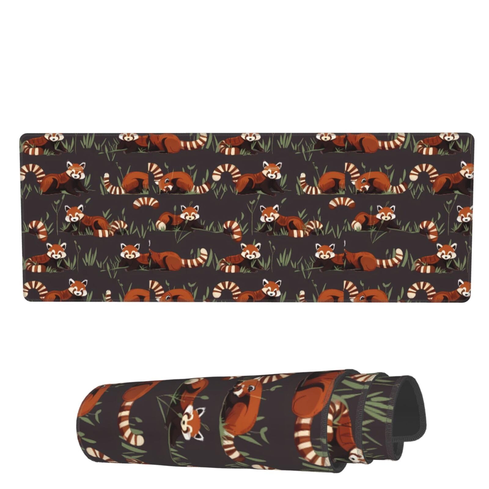 AoHanan Red Pandas Large Mouse Pad Extended Gaming Mousepad with Stitched Edges 3mm Office Decor Women Men Computer Accessories for Home Office 31.5 X