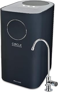 Brondell Circle Reverse Osmosis System, Under Sink, Black – 4 Stage RO Water Designer Chrome Faucet– Quick Change Filter, ...