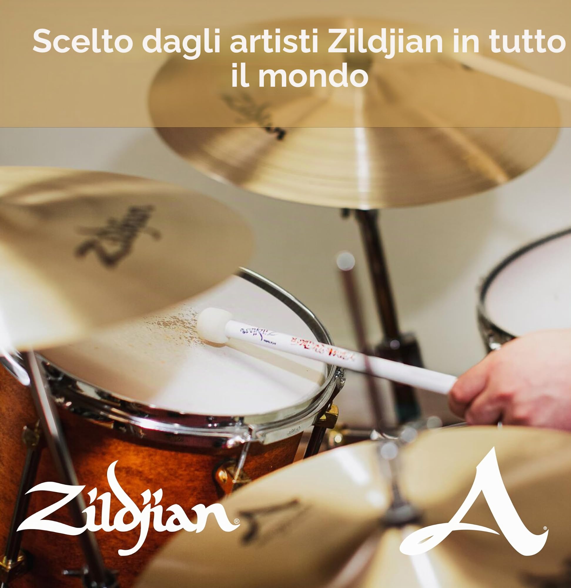 ZILDJIAN – A031522 A Swish Knocker 22" con 20 Rivetti – Piatto Speciale per Batteria Acustica, Bronzo B20, Suono Sizzling e Sustain Prolungato