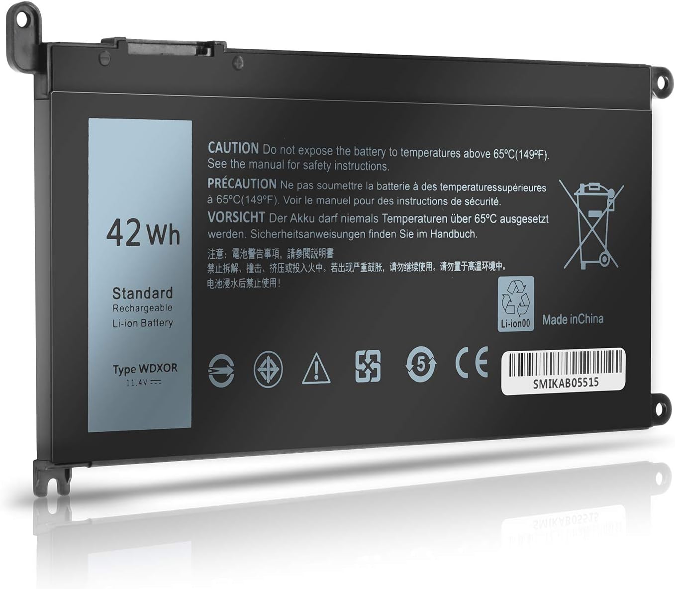 ROLADA WDXOR 42Wh Laptop Battery Replace for Dell Inspiron 17 5765 5767 5770 15 5565 5567 5568 5578 7560 7570 7579 7569 13 5368 5378 7368 7378 Series Notebook FC92N 3CRH3 T2JX4
