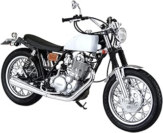 Aoshima Bunka Kyozai 1/12 The Bike Series Yamaha 1JR SR400S Limited Edition 1995 Plastic Model with Custom Parts, Molded Color 56