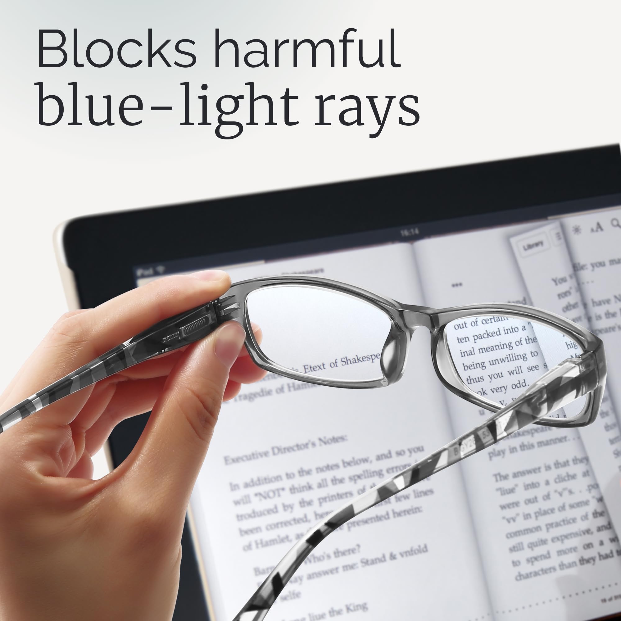 Gaoye Reading Glasses for Women, 6 pack Fashion Readers for Women Spring Hinge Eye Glasses, Blue Light Reading Glasses