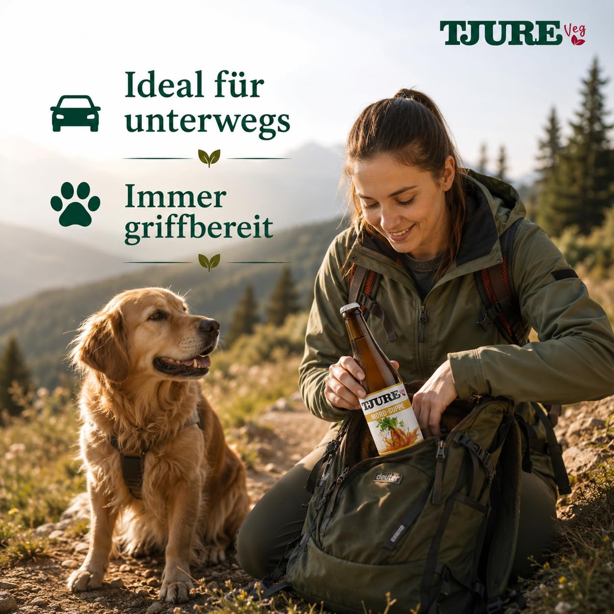 Tjure Morosche Karottensuppe Hund & Katze | 10+2 320 ml Aktion | Schonkost für besondere Phasen | Moro Suppe für Hunde aus Wasser, Karotten & Meersalz | Ohne Zusatzstoffe | Made in Germany