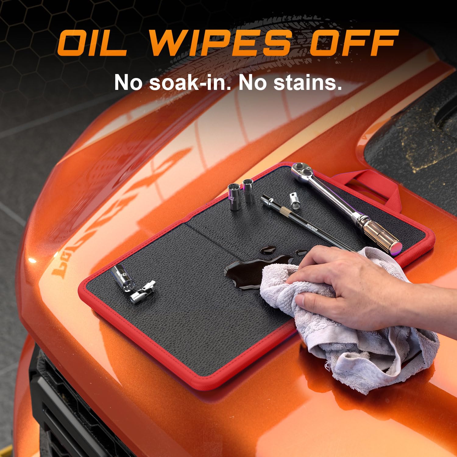 Magnetic Tool Mat for Mechanics, Foldable Magnet Pad with Handle — Amazon image 4
