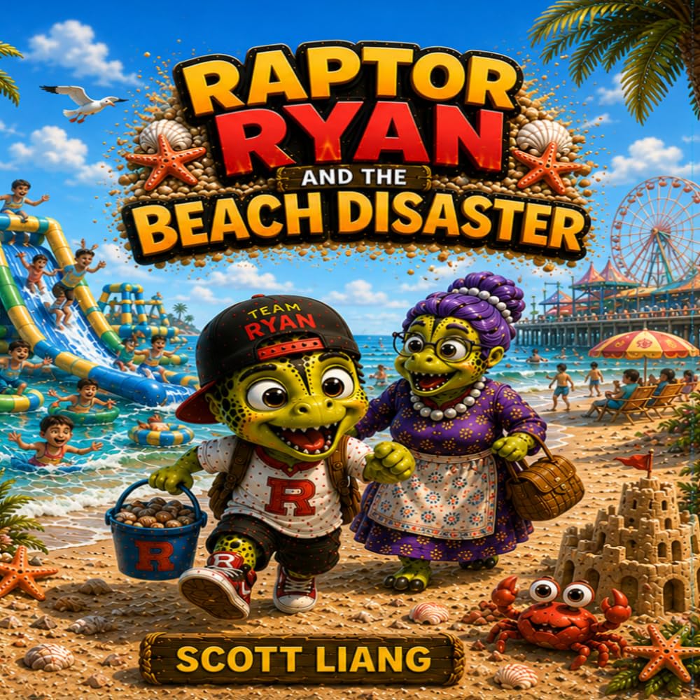 Raptor Ryan and the Beach Disaster: A Funny Rhyming Dinosaur Adventure Picture Book for Kids Ages 3–7 (Raptor Ryan Dino Disasters)