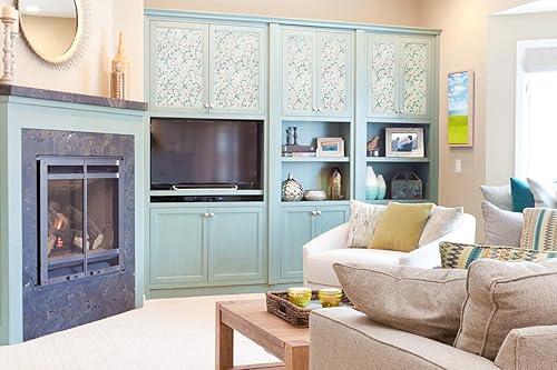 Miniatura 6 de VSUDO Película decorativa de privacidad para ventana, película decorativa para vitrales, película para tintar ventanas esmeriladas para el hogar,