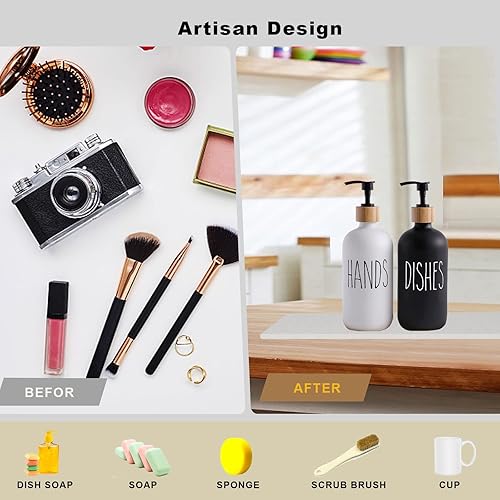 Miniatura 6 de Qivine 4 bandejas de fregadero de baño, bandeja de fregadero de piedra de secado rápido, bandeja de fregadero de piedra de diatomita, bandeja de