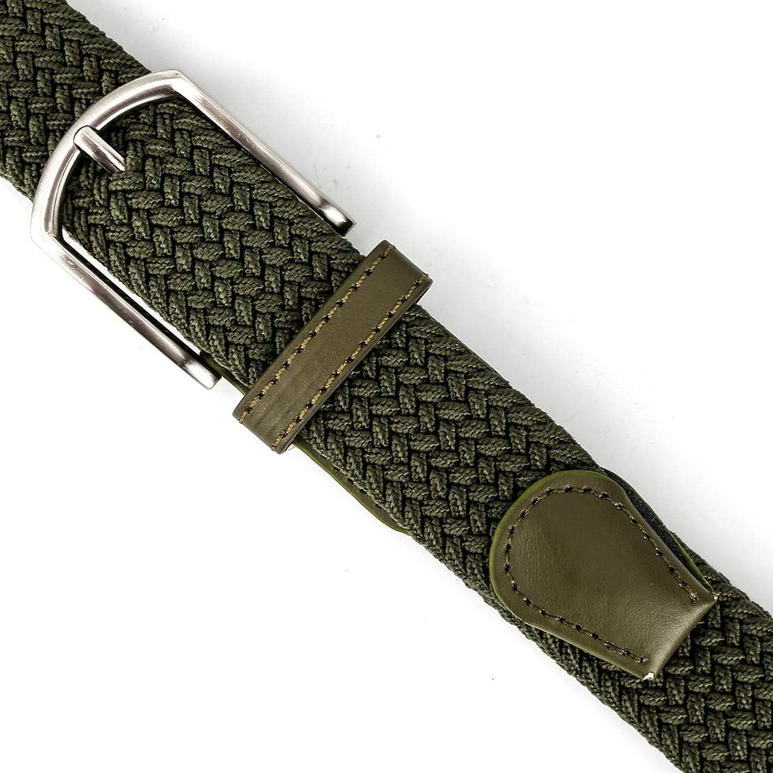 Braided Canvas Woven Elastic Stretch Belts for Men/Women/Junior with Multicolored - Image 5