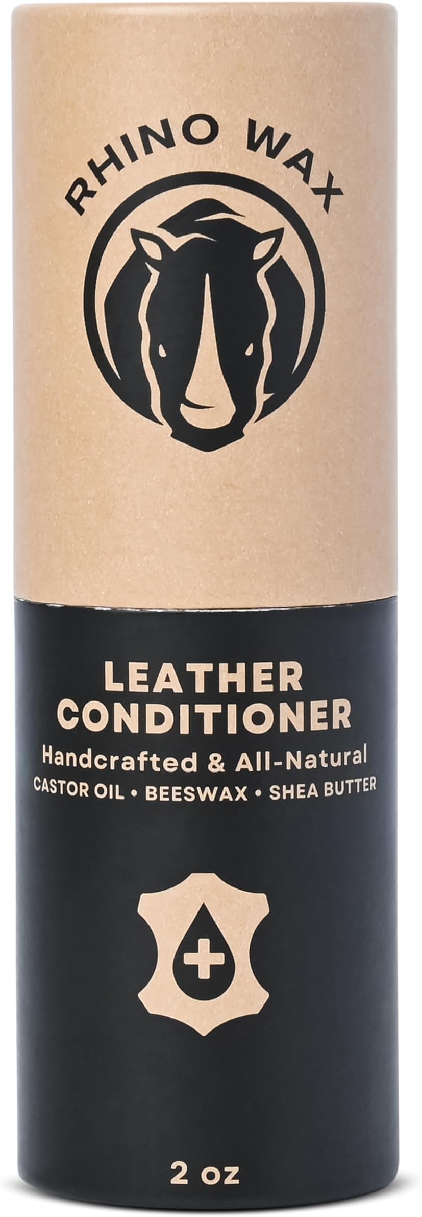 Rhino Wax - Leather Conditioner (2oz) - Trusted Conditioners for Boots, Furniture, Shoes, Purses - Easy Use Applicator - Hydrates, Rejuvenates, Protects - Natural Ingredients - USA Made