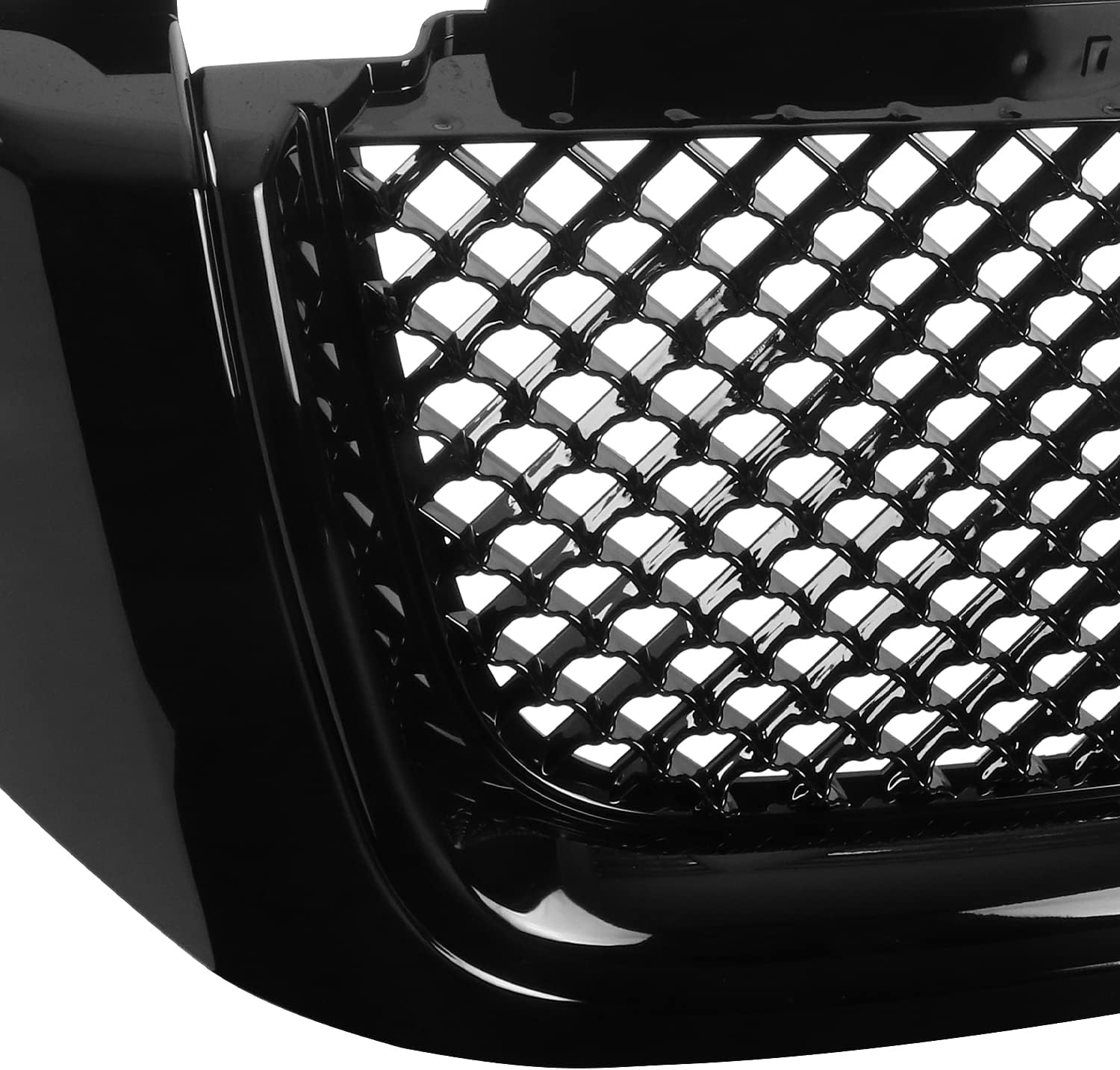Spec-D Tuning Badge Less Mesh Style Hood Grill Grille Glossy Black Compatible with 2002-2009 GMC Envoy