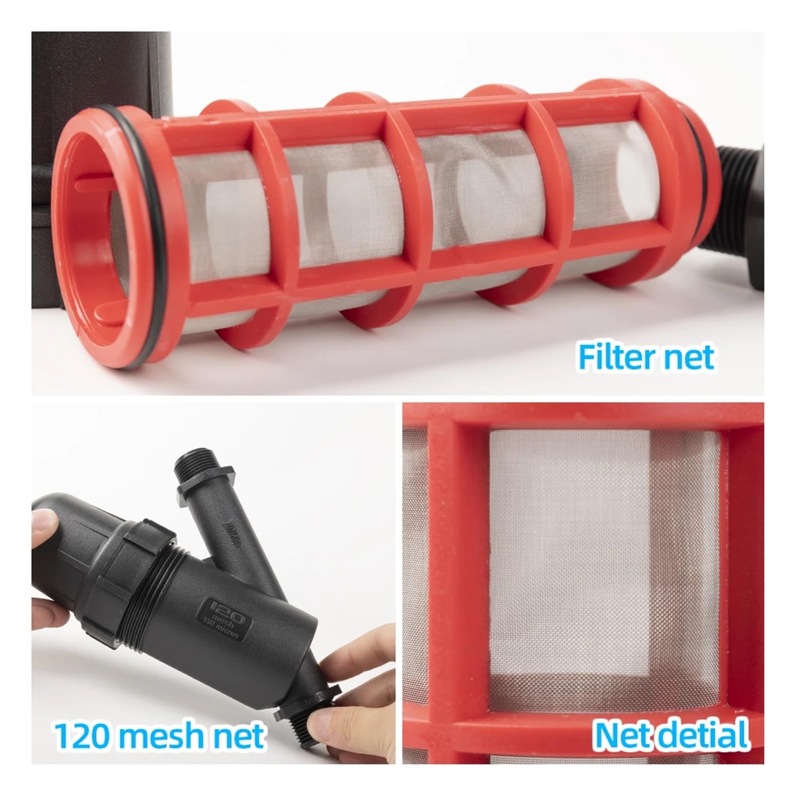 Podlewanie ogrodu nawadnianie metalowa siatka filtracyjna opryskiwacz 3/4 cala 120 Mesh ogrodnictwo nawadnianie kropelkowe fontanna narzędzia Lucky(Color:25PSI)