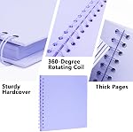 8X8 Inch DIY Scrapbook Photo Album, Kraft Blank Paper Scrap Book 40 Pages Memory Book for Wedding Family, Light Purple
